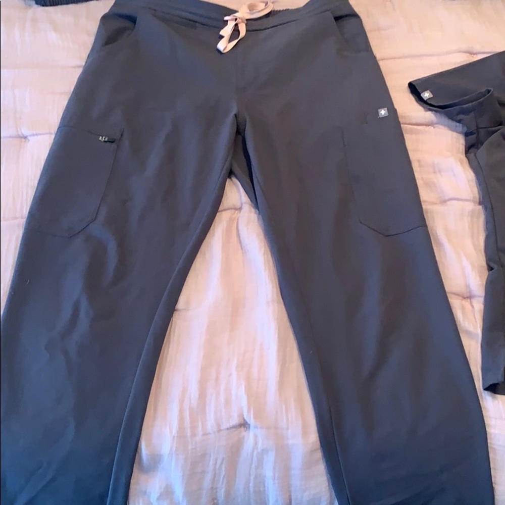 S charcoal yola scrub pants